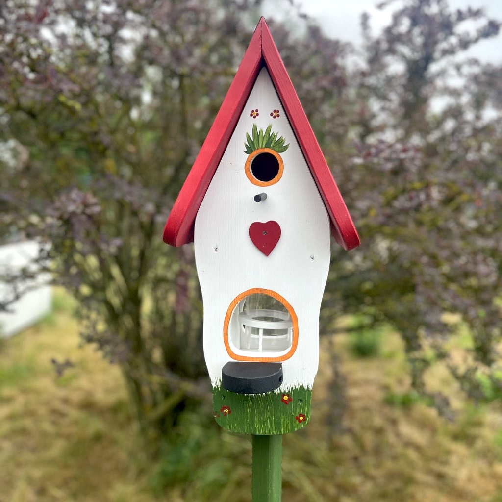 Vogelfutterhaus mit Ständer WAHRE LIEBE Höhe 50 cm