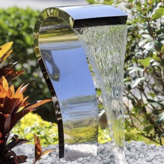 Edelstahl Gartenbrunnen Wasserfall HEKATE