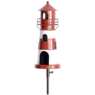 Gartenstecker Metall Leuchtturm Höhe 136 cm