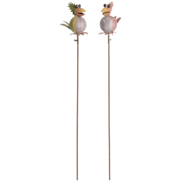 Gartenstecker Metall Vogelpaar Höhe 120 cm