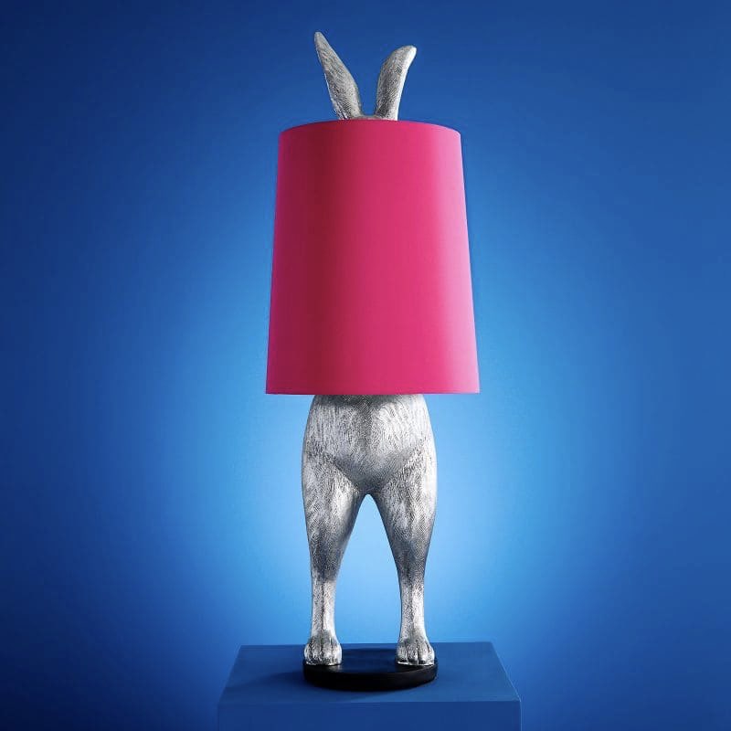 Stehleuchte Hiding Rabbit silber magenta Werner Voß Höhe 115 cm