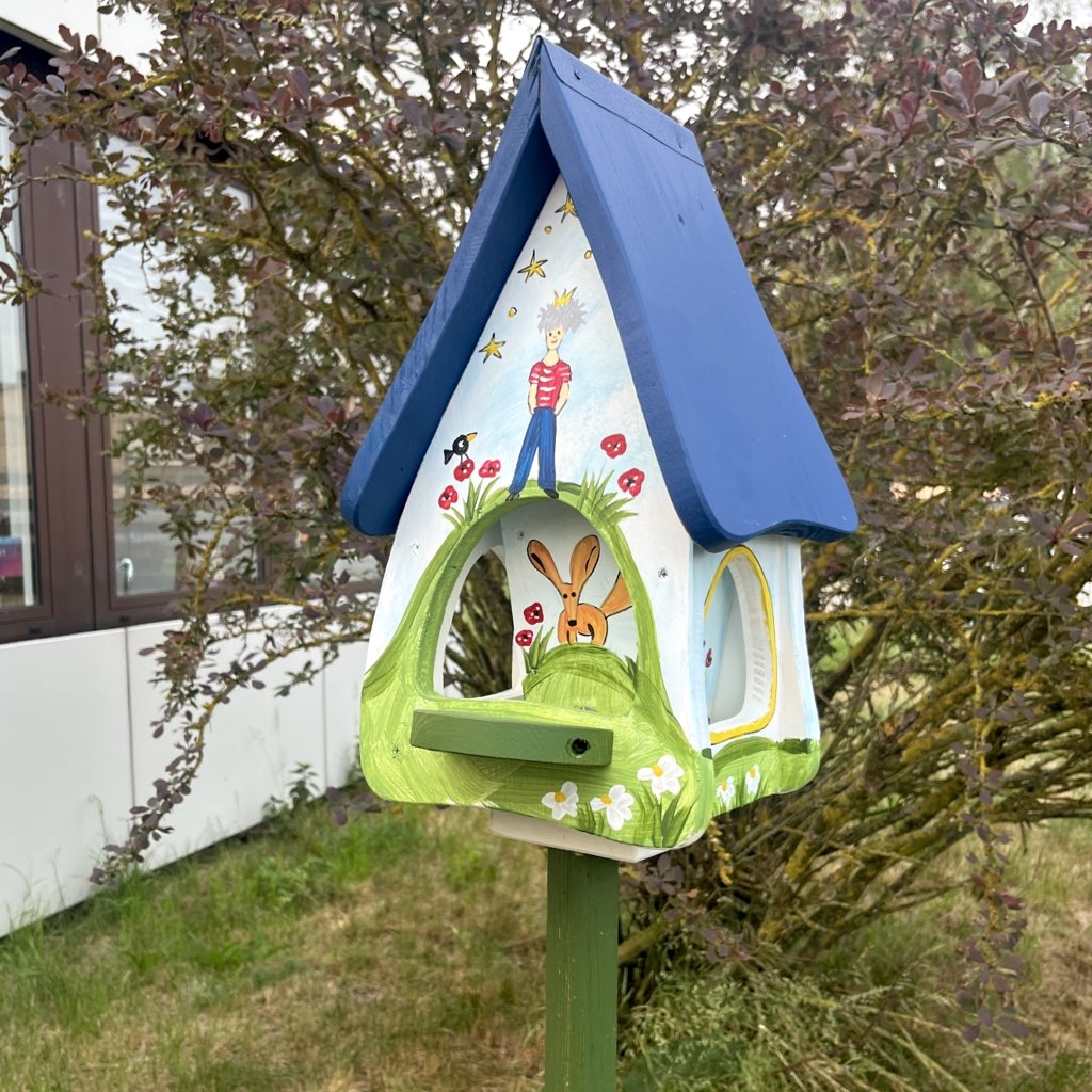 Vogelfutterhaus mit Ständer PAPAGENO Vogelvilla Höhe 45 cm