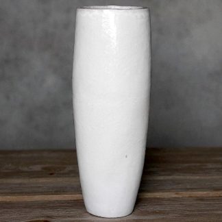 Keramik Bodenvase groß weiß Höhe 103 cm
