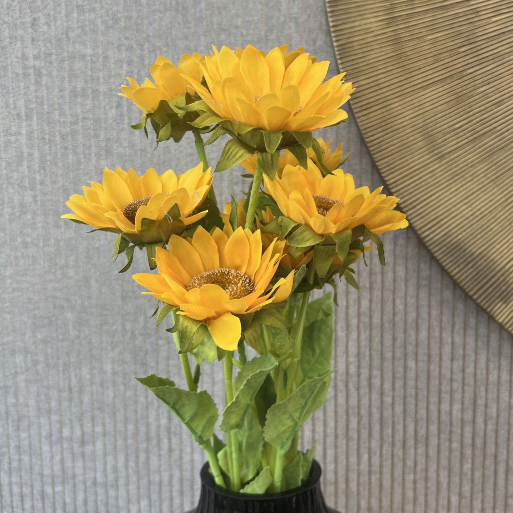 Künstliche Blumen Sonnenblumenstrauß 9er Set