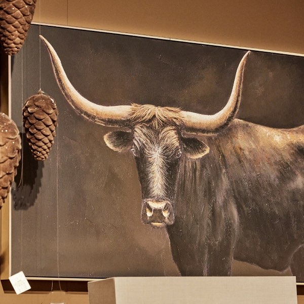 Wandbild BISON braun 72x142 cm
