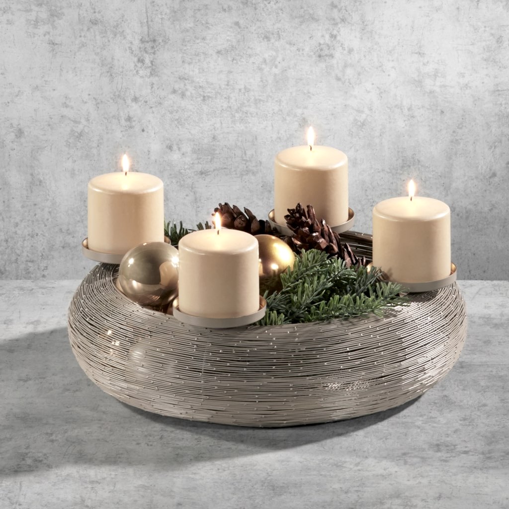 Adventskranz modern Fia gold