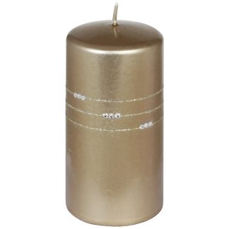 Kaheku Kerzen Stumpenkerzen 4er-Set Kolia gold