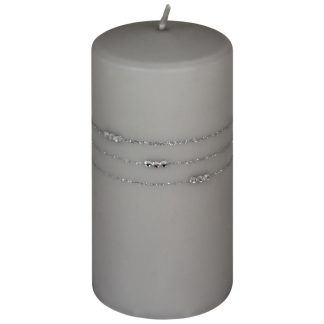 Kaheku Kerzen Stumpenkerzen 4er-Set Kolia silber