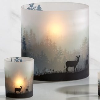 Kaheku Windlicht Glas satiniert Rinaldi Wald