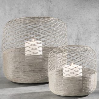 Kaheku Windlicht groß Fia beige
