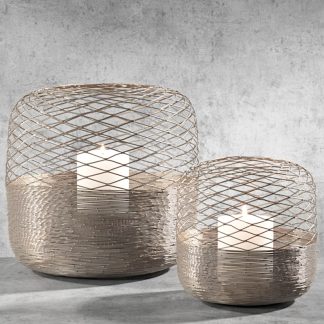 Kaheku Windlicht groß Fia gold