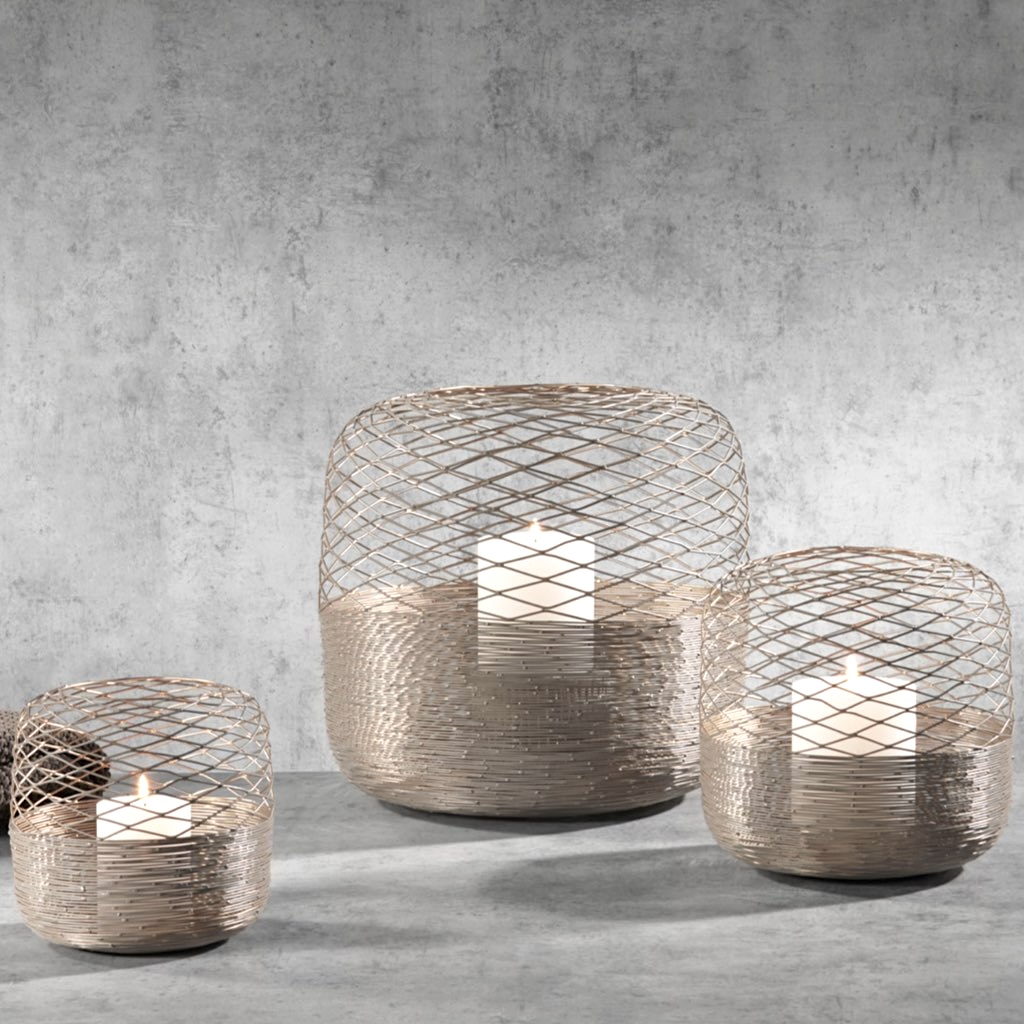 Kaheku Windlicht groß Fia gold