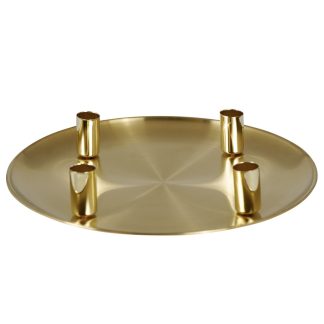 Kerzenhalter Adventskranz gold Sago 30 cm