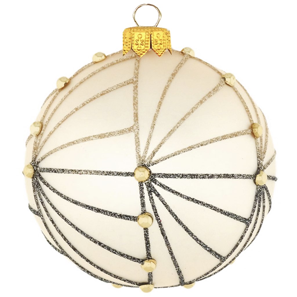 Weihnachtskugeln Glas Lyros Halbkreis transparent