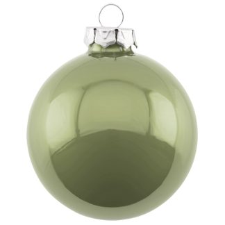 Weihnachtskugeln Glas Opal GiftCompany grün 6er Set