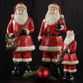Weihnachtsmann-Figur Deko Santa Prescott rot