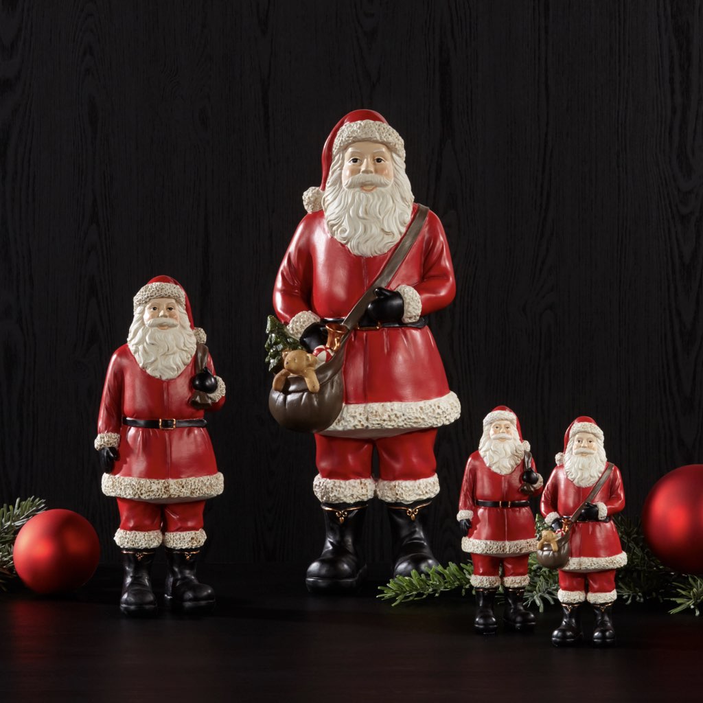 Weihnachtsmann-Figur Deko Santa Prescott rot